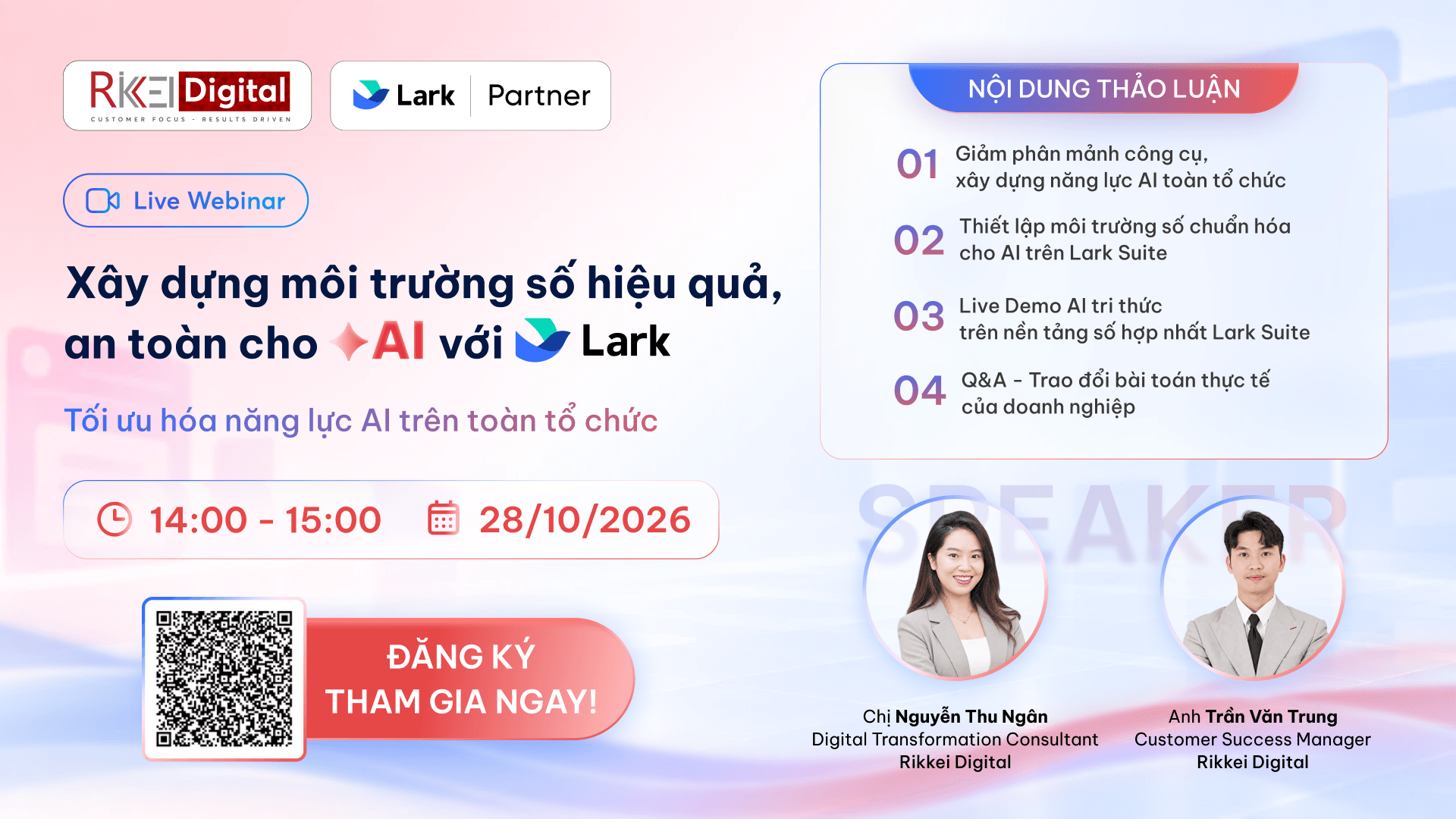 webinar&nbsp;&ldquo;X&acirc;y dựng m&ocirc;i trường số hiệu quả, an to&agrave;n cho AI với Lark Suite&rdquo;